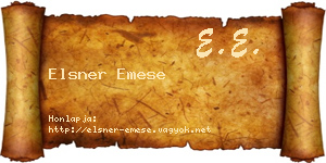 Elsner Emese névjegykártya